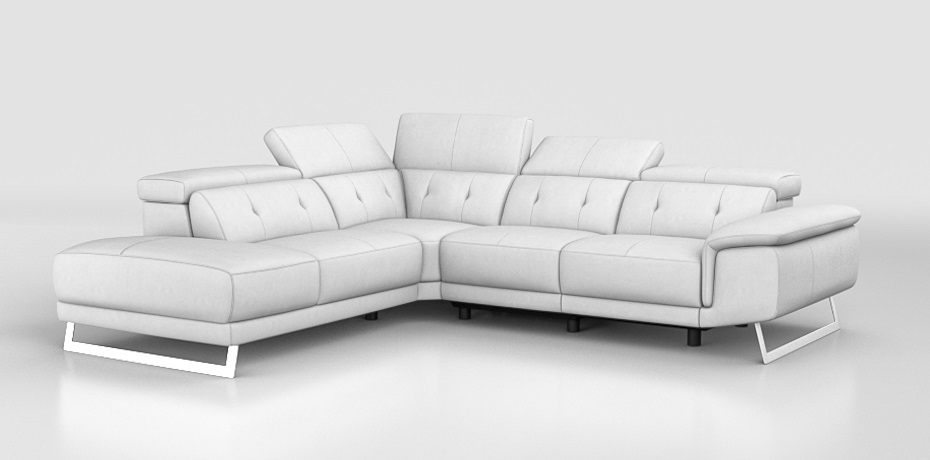 Carasco - large corner sofa with 1 electric recliner - right peninsula